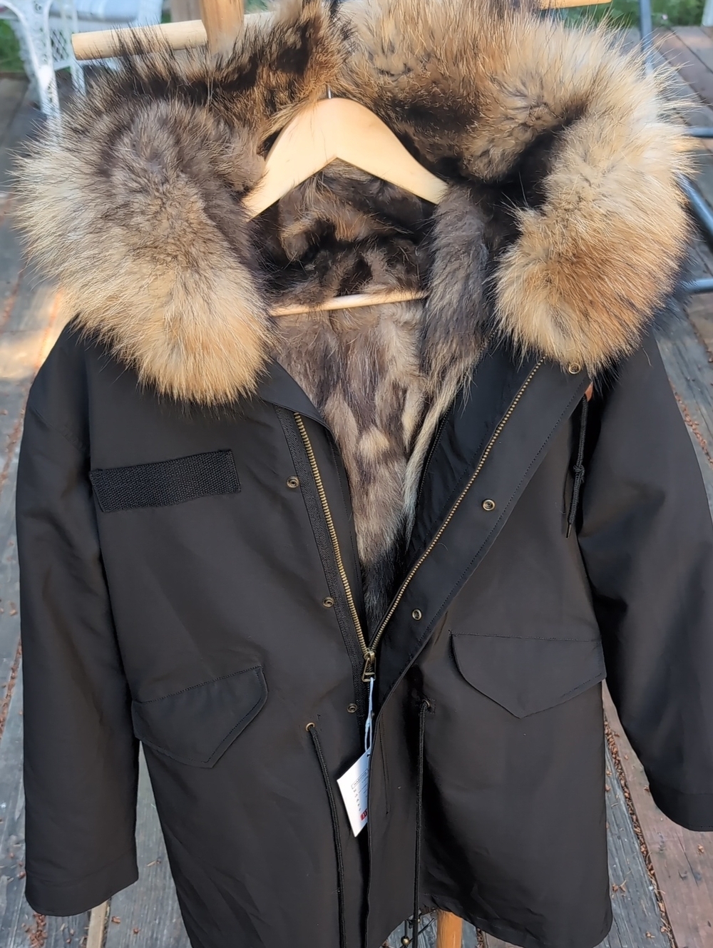 Jing Raccoon Fur Lined Jacket All Weather Heavy Duty